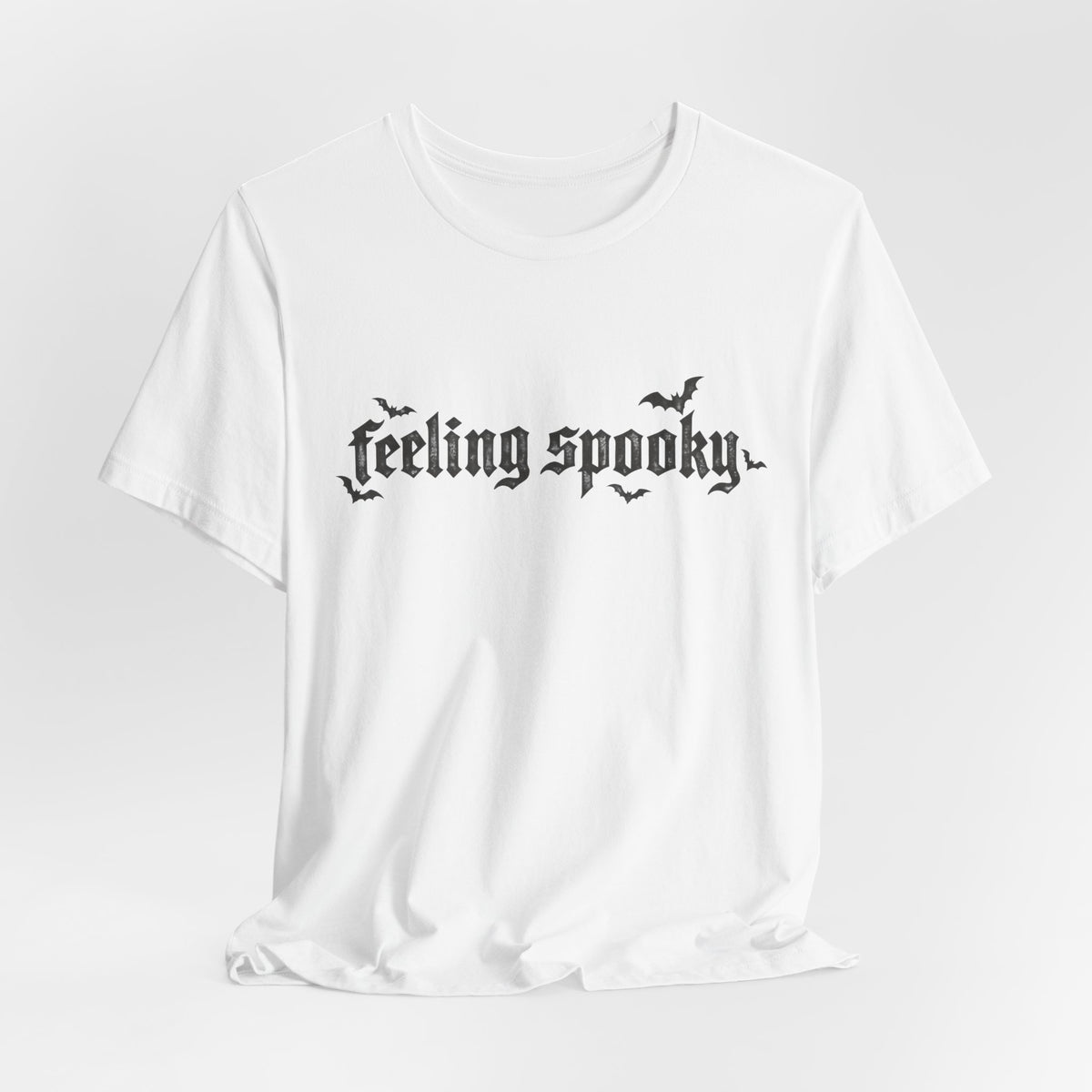 Feeling Spooky T-Shirt — Gothic Halloween Tee with Bats