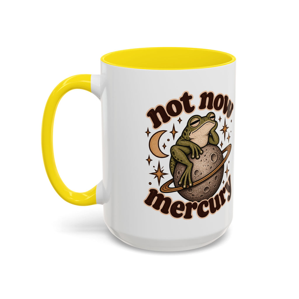 Not Now Mercury Mug — Retro Frog & Planet Ceramic Coffee Mug