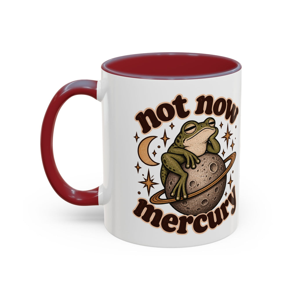 Not Now Mercury Mug — Retro Frog & Planet Ceramic Coffee Mug