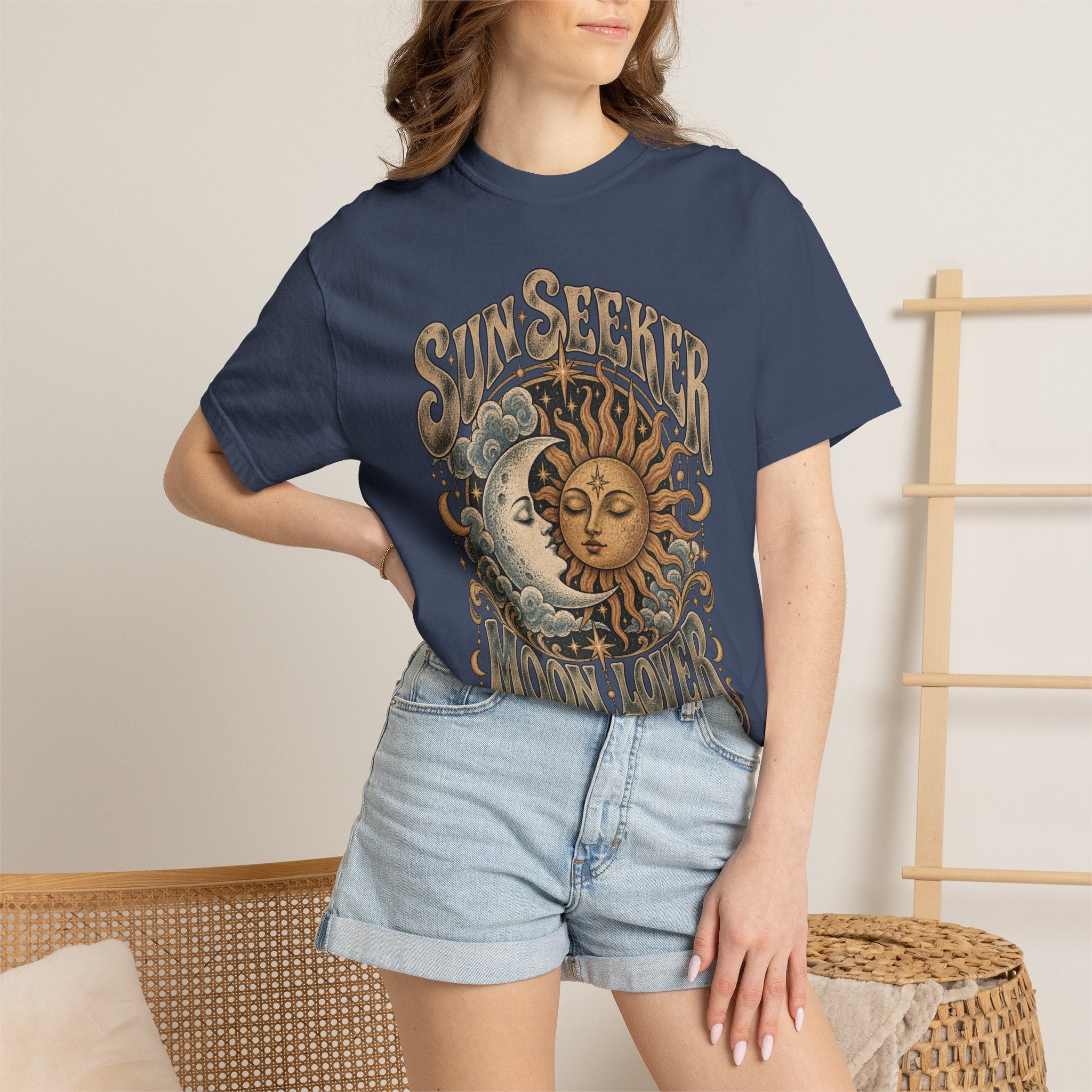 Sunseeker Moonlovers T-Shirt — Vintage Sun & Moon Graphic Tee