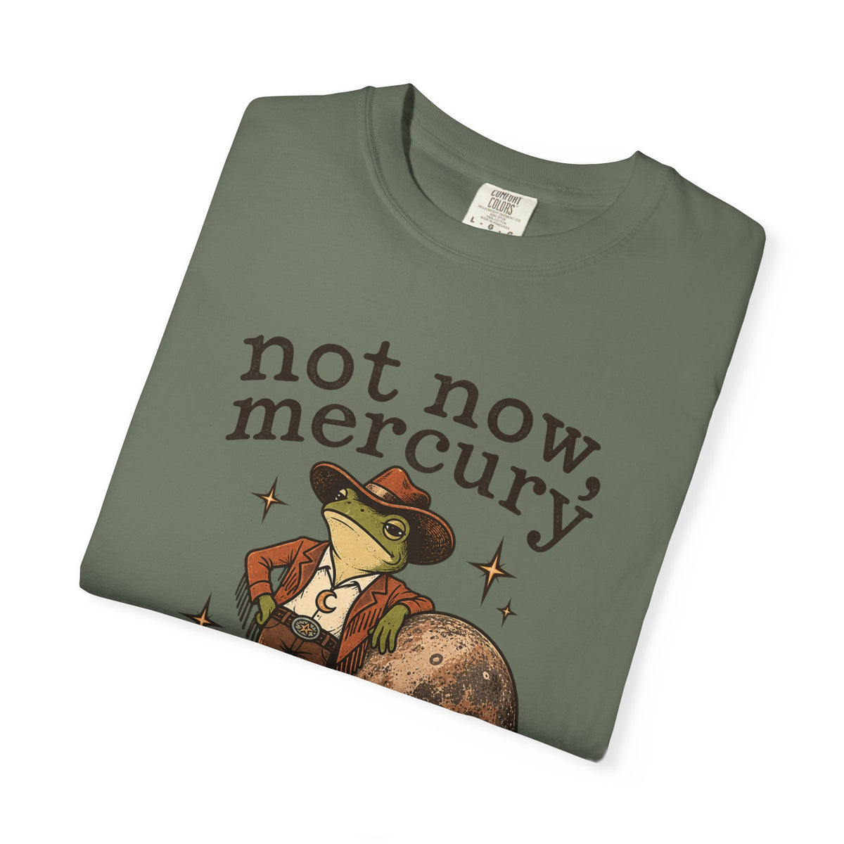 Not Now Mercury Tee — Mercury Retrograde Astrology Graphic T-Shirt