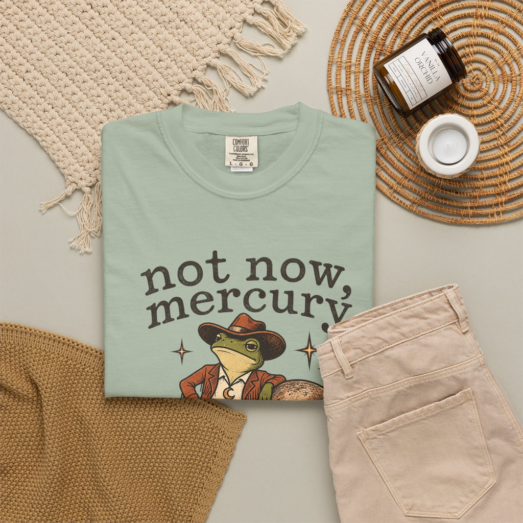 Not Now Mercury Tee — Mercury Retrograde Astrology Graphic T-Shirt