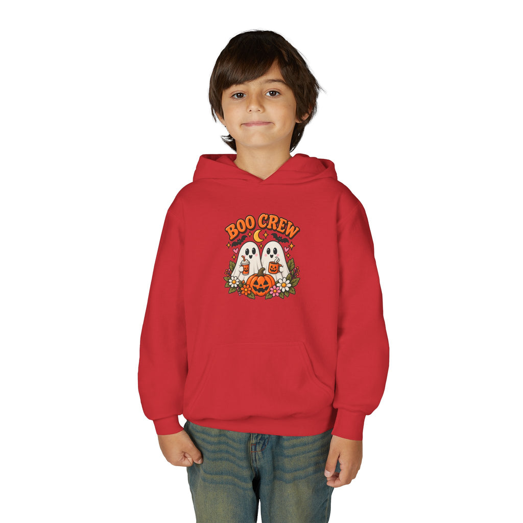 Youth 'Boo Crew' Halloween Hoodie — Cute Ghosts & Pumpkin Kids Sweatshirt