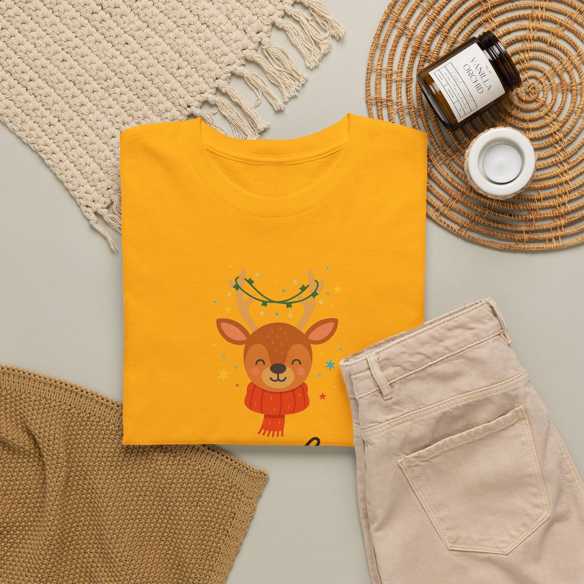 Joyful Reindeer Tee – Cute Holiday Christmas Shirt