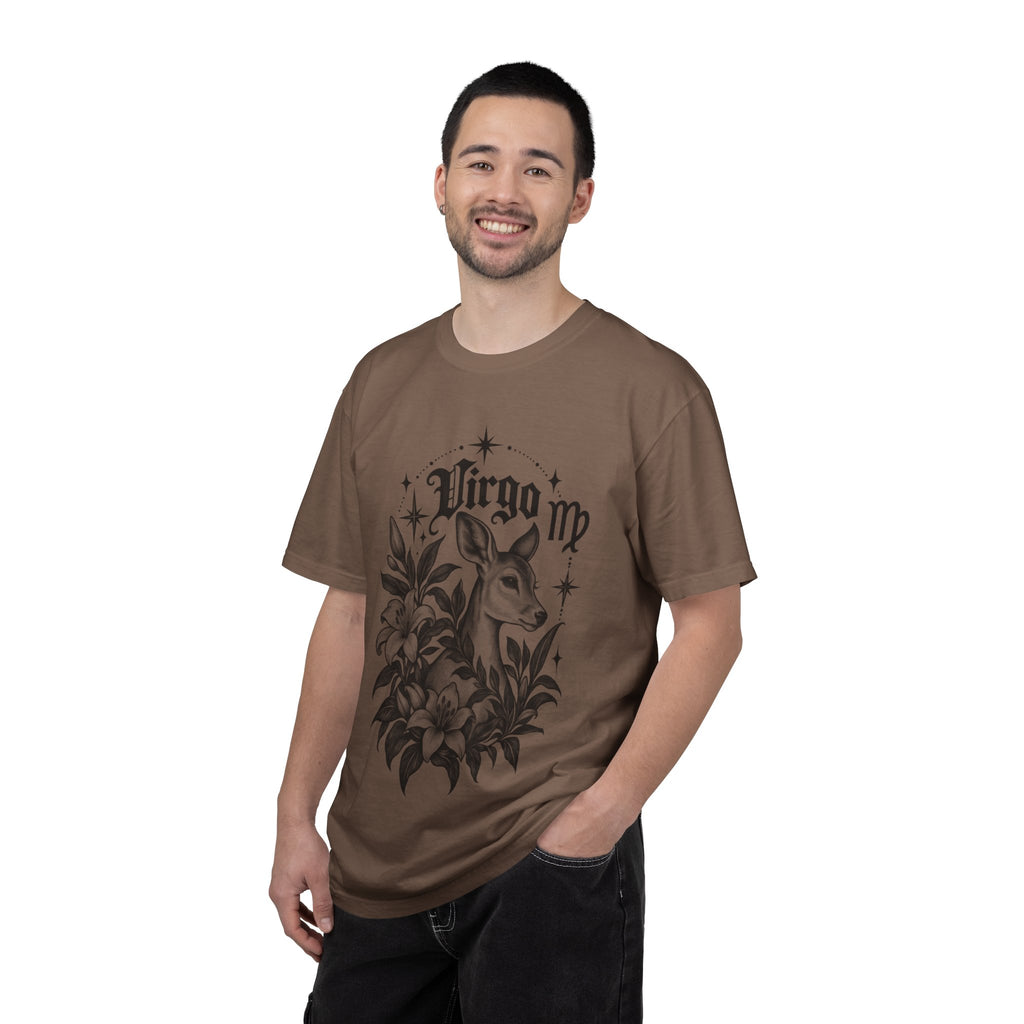 Virgo Zodiac T-Shirt — 'Virgo ' Floral Deer Astrology Tee