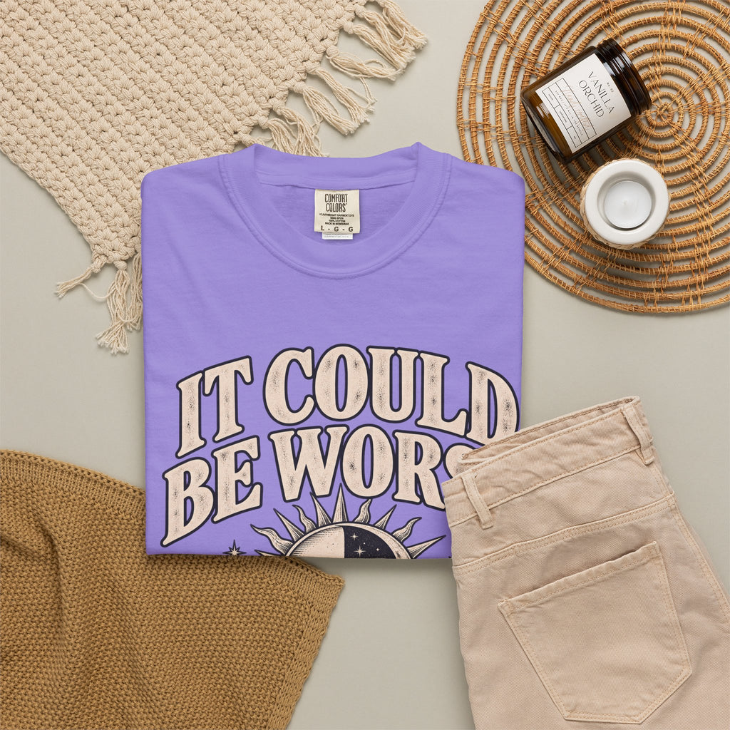 It Could Be Worse Tee — Vintage Sun & Moon Graphic T-Shirt