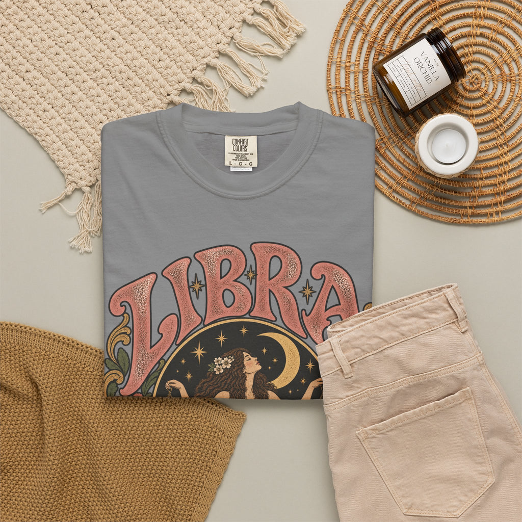 T-Shirt — Libra Vintage Zodiac Graphic Tee