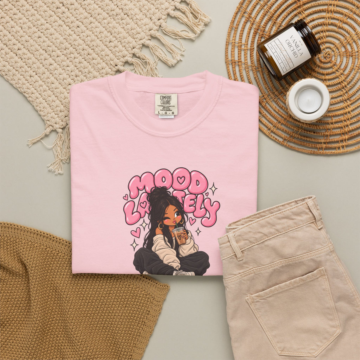 Mood Lovely T-Shirt — Cute Cartoon Girl Graphic Tee