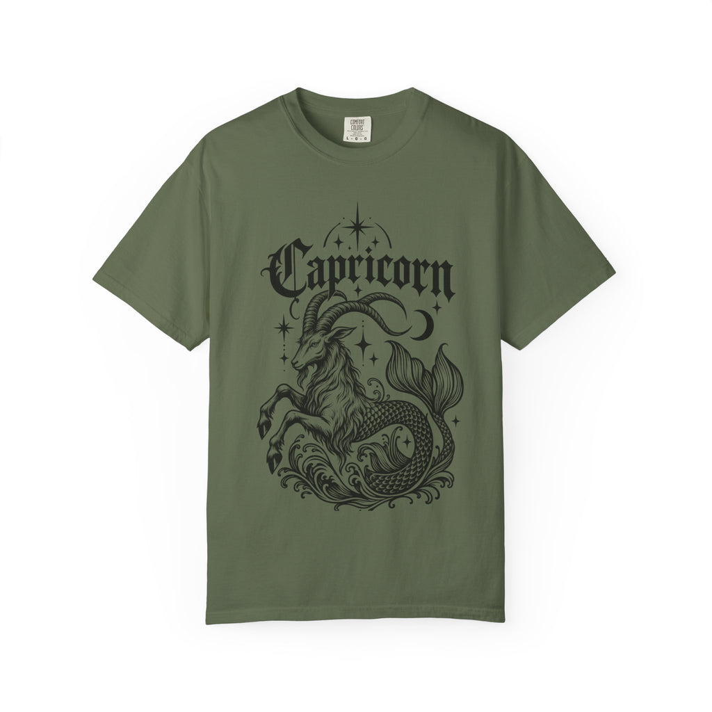Capricorn Zodiac T-Shirt — Mystical Goat-Fish Astrology Tee