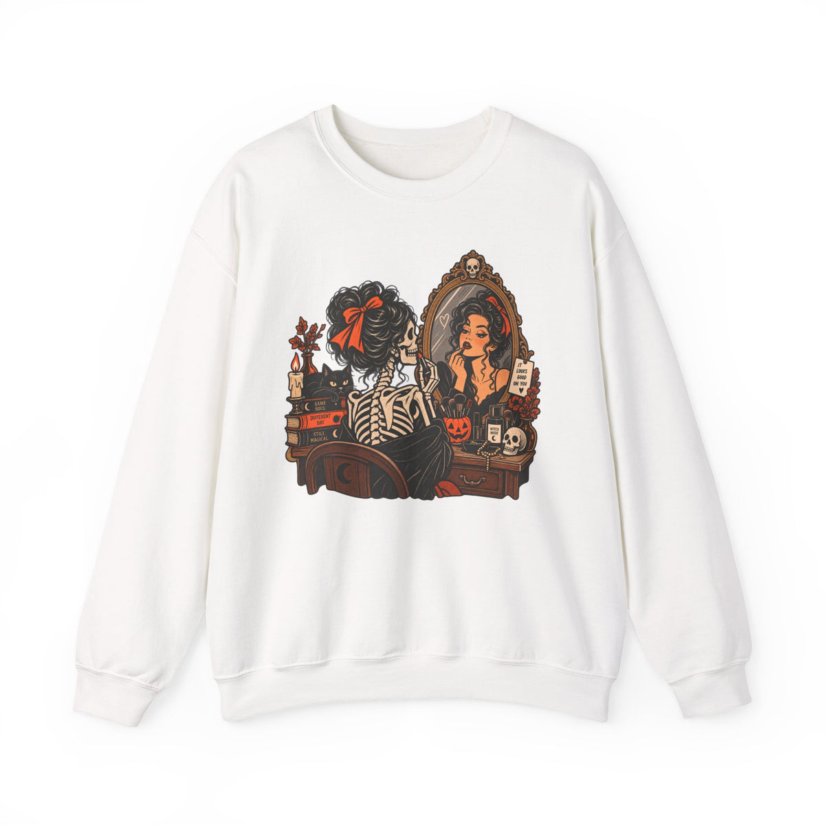 Skeleton Makeup Sweatshirt