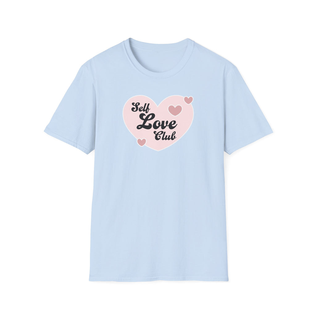 Self Love Club T-Shirt — Pink Heart Graphic Tee for Women & Teens