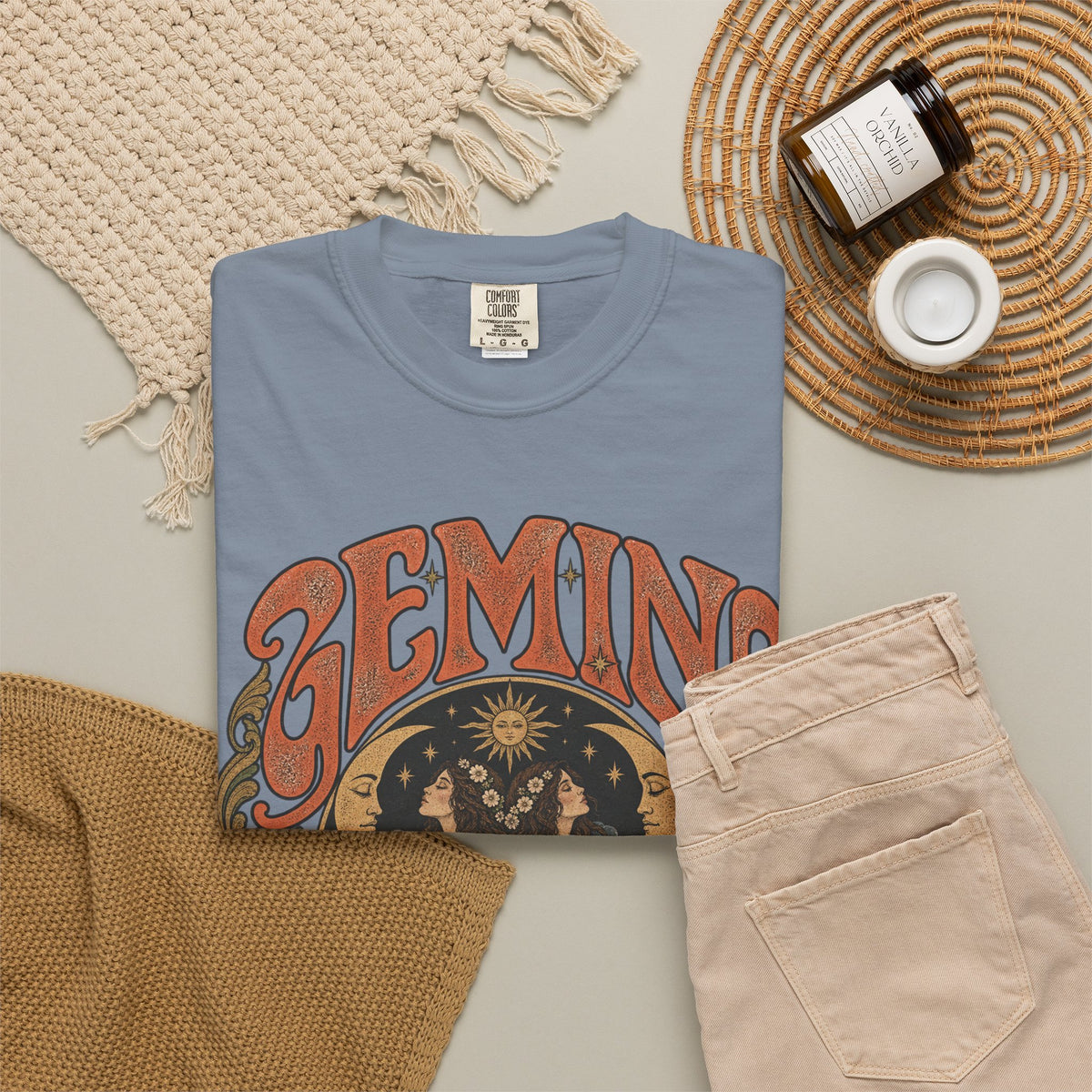 Gemini Zodiac T-Shirt — Vintage Astrological Graphic Tee