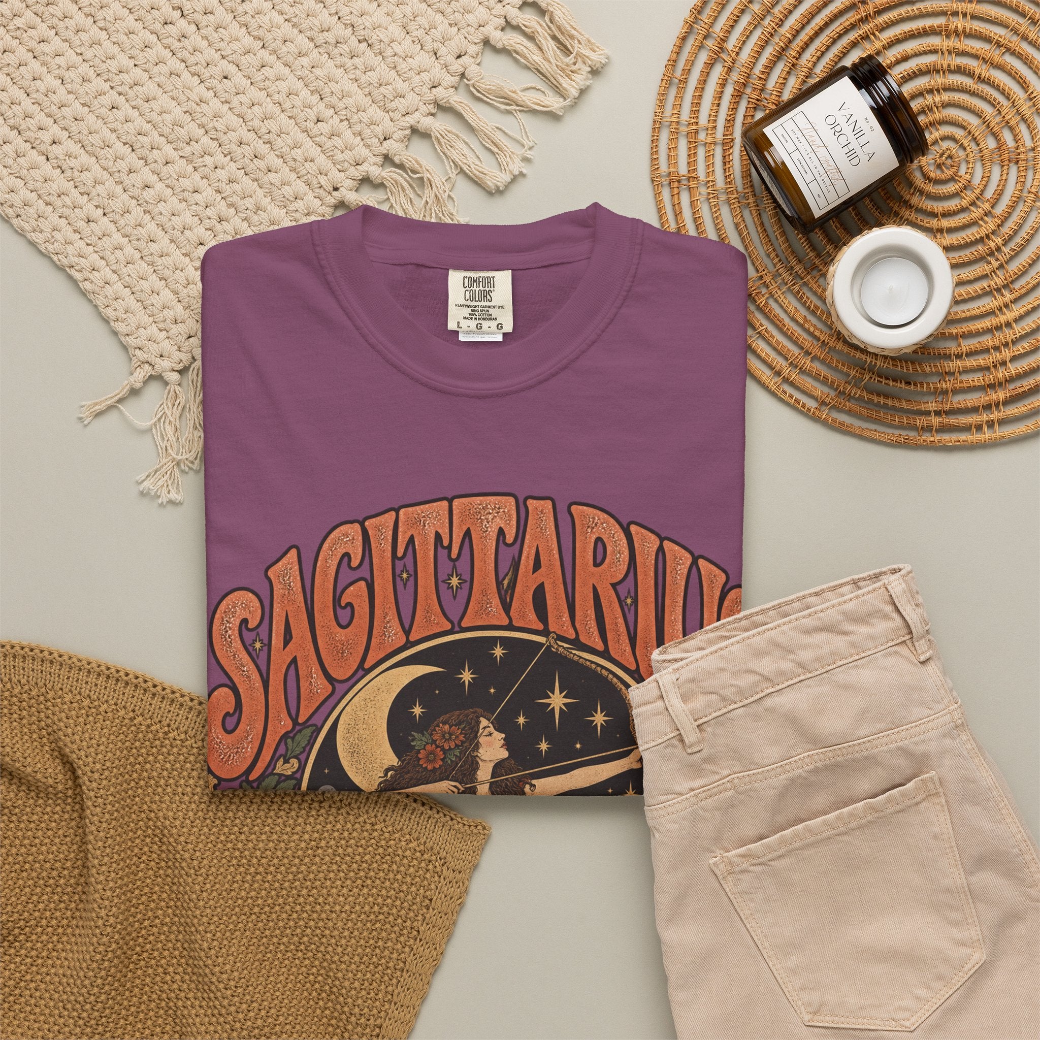 Sagittarius Zodiac T-Shirt — Retro Astrology Archer Design