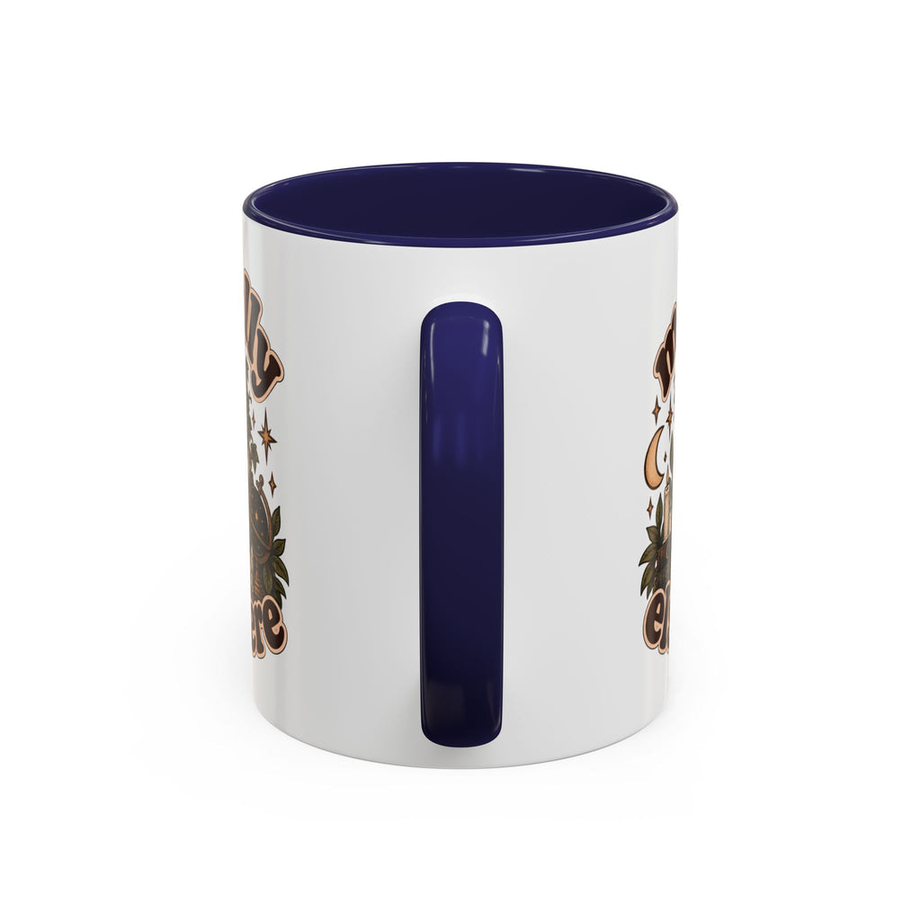 Mentally Elsewhere Mug — Black Cat Celestial Ceramic Coffee Mug