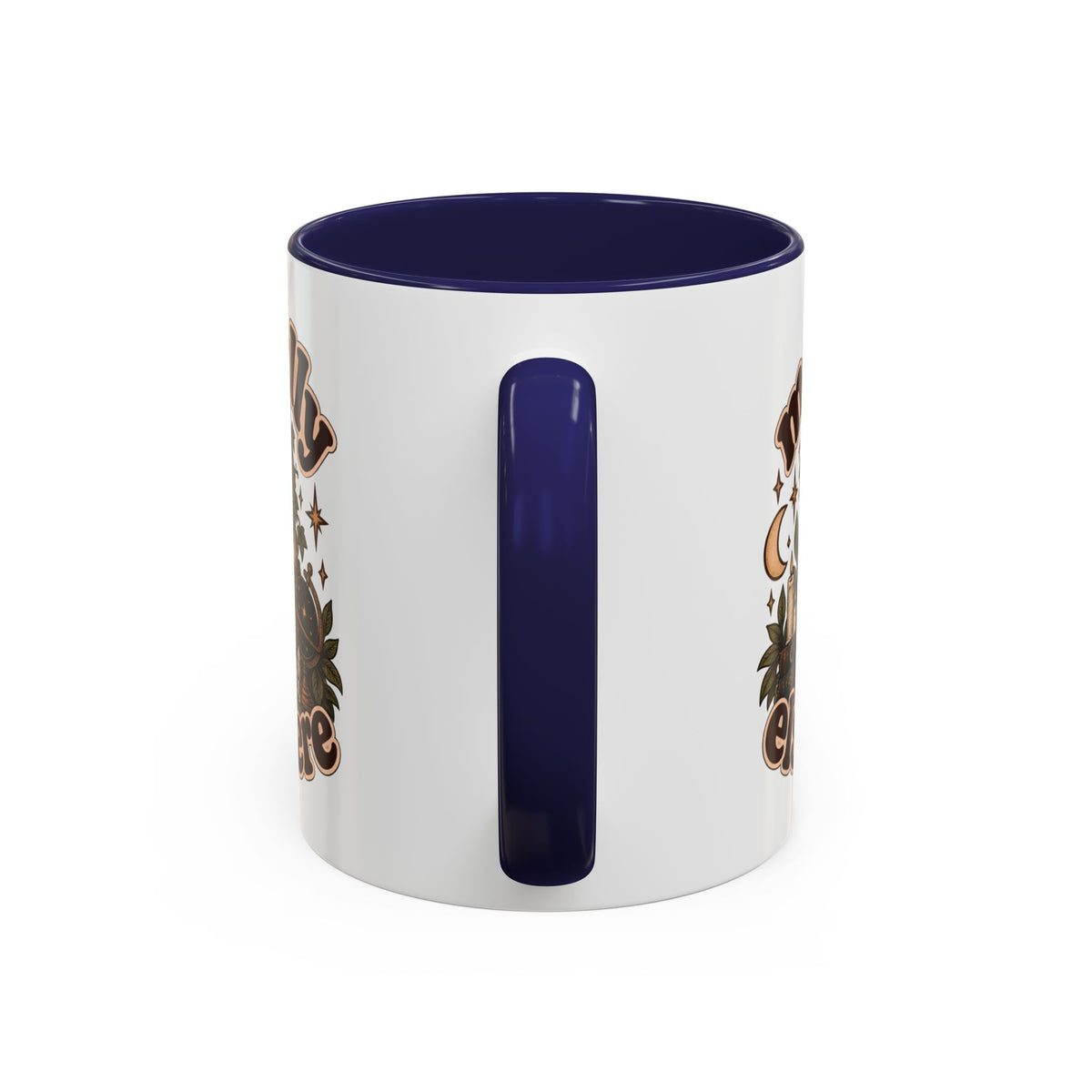 Mentally Elsewhere Mug — Black Cat Celestial Ceramic Coffee Mug