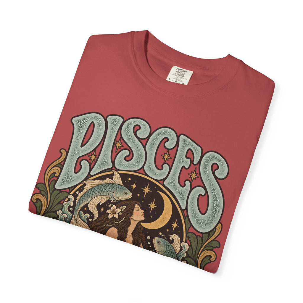 Pisces Zodiac T-Shirt — Retro Astrological Artwork