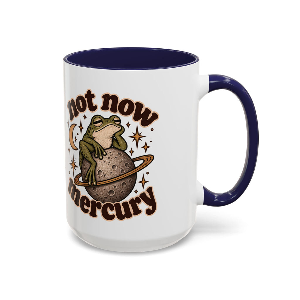 Not Now Mercury Mug — Retro Frog & Planet Ceramic Coffee Mug