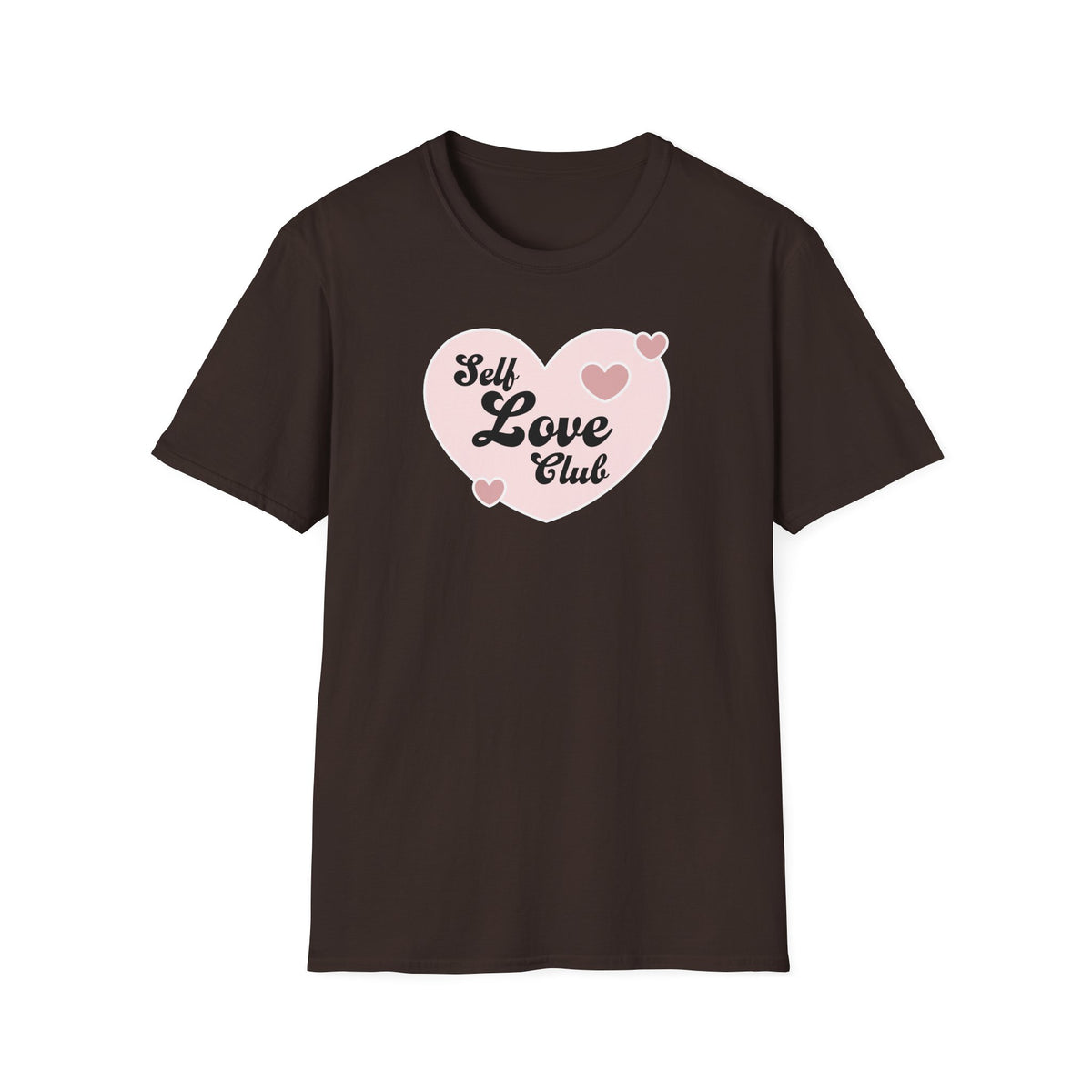Self Love Club T-Shirt — Pink Heart Graphic Tee for Women & Teens