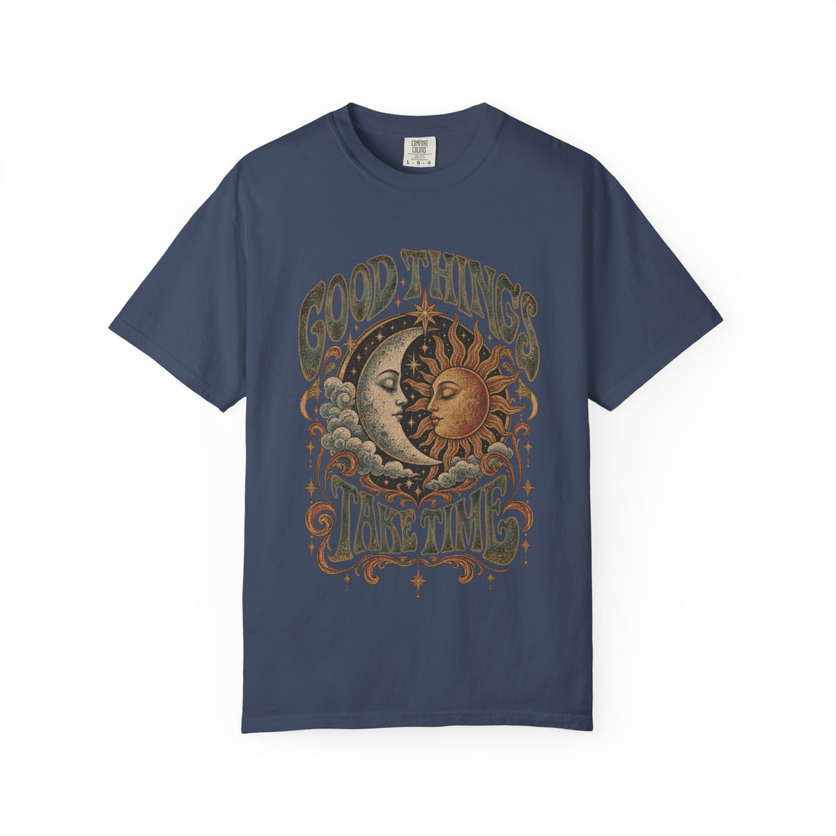 Good Things Take Time Tee — Vintage Sun & Moon Graphic T-Shirt