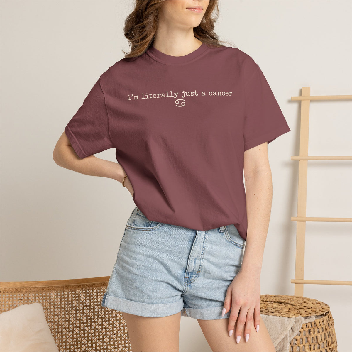 "I'm Literally Just a Cancer" Zodiac Tee