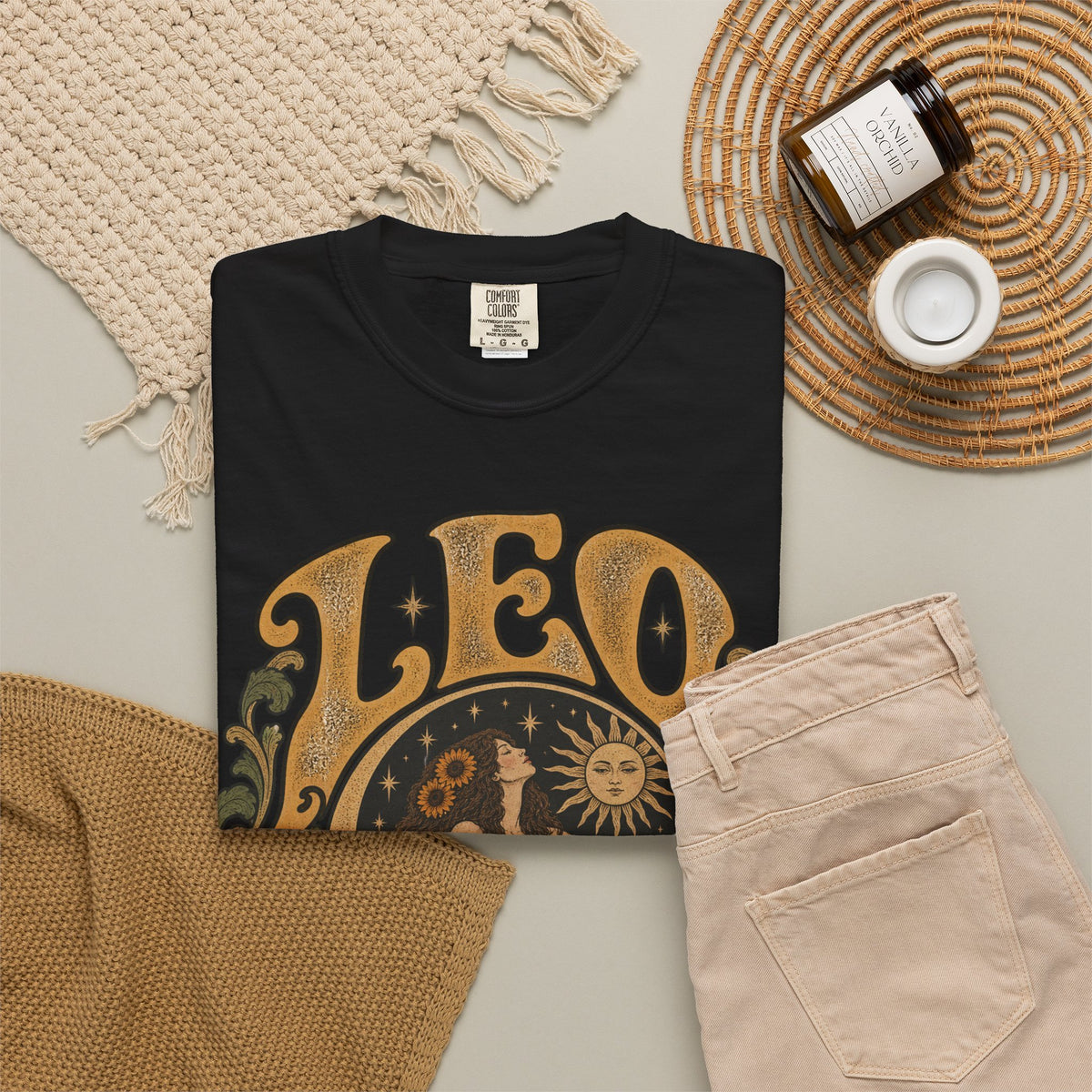 Leo Zodiac T-Shirt — Vintage Astrology Lion Graphic