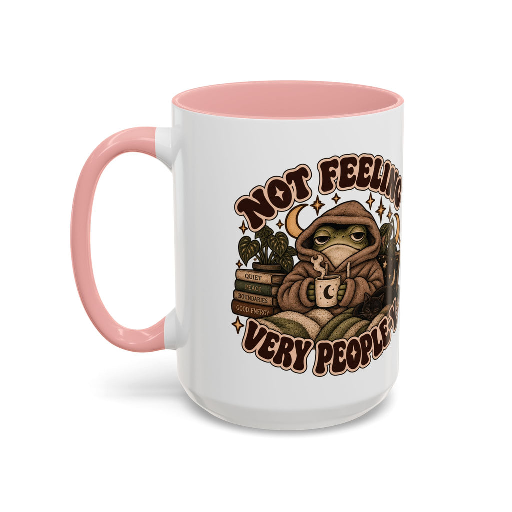 Not Feeling Very Peopley Mug — Cozy Frog Introvert Ceramic Coffee Mug