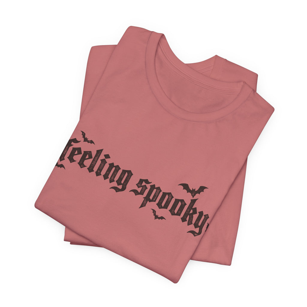 Feeling Spooky T-Shirt — Gothic Halloween Tee with Bats