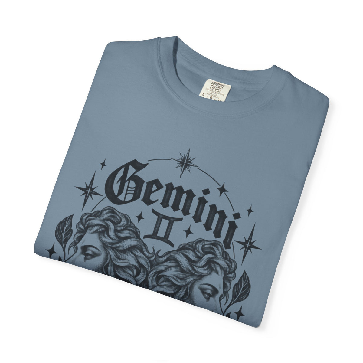 Gemini Zodiac Tee — Twin Faces Astrology T-Shirt