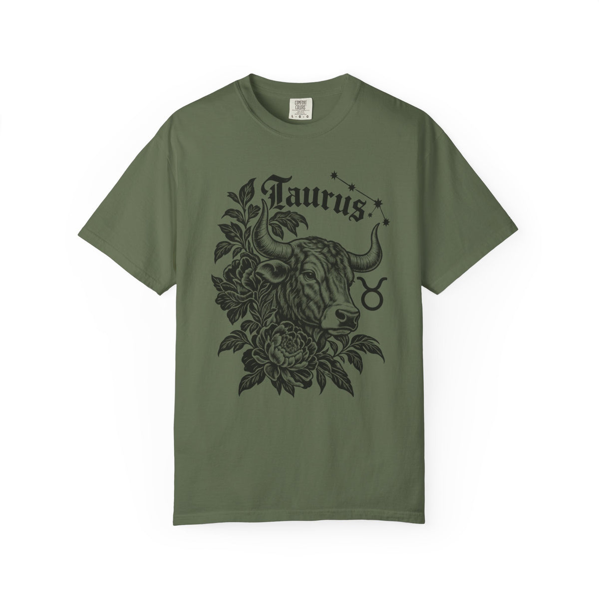Taurus Floral Bull Zodiac Tee — Astrology Graphic T-Shirt