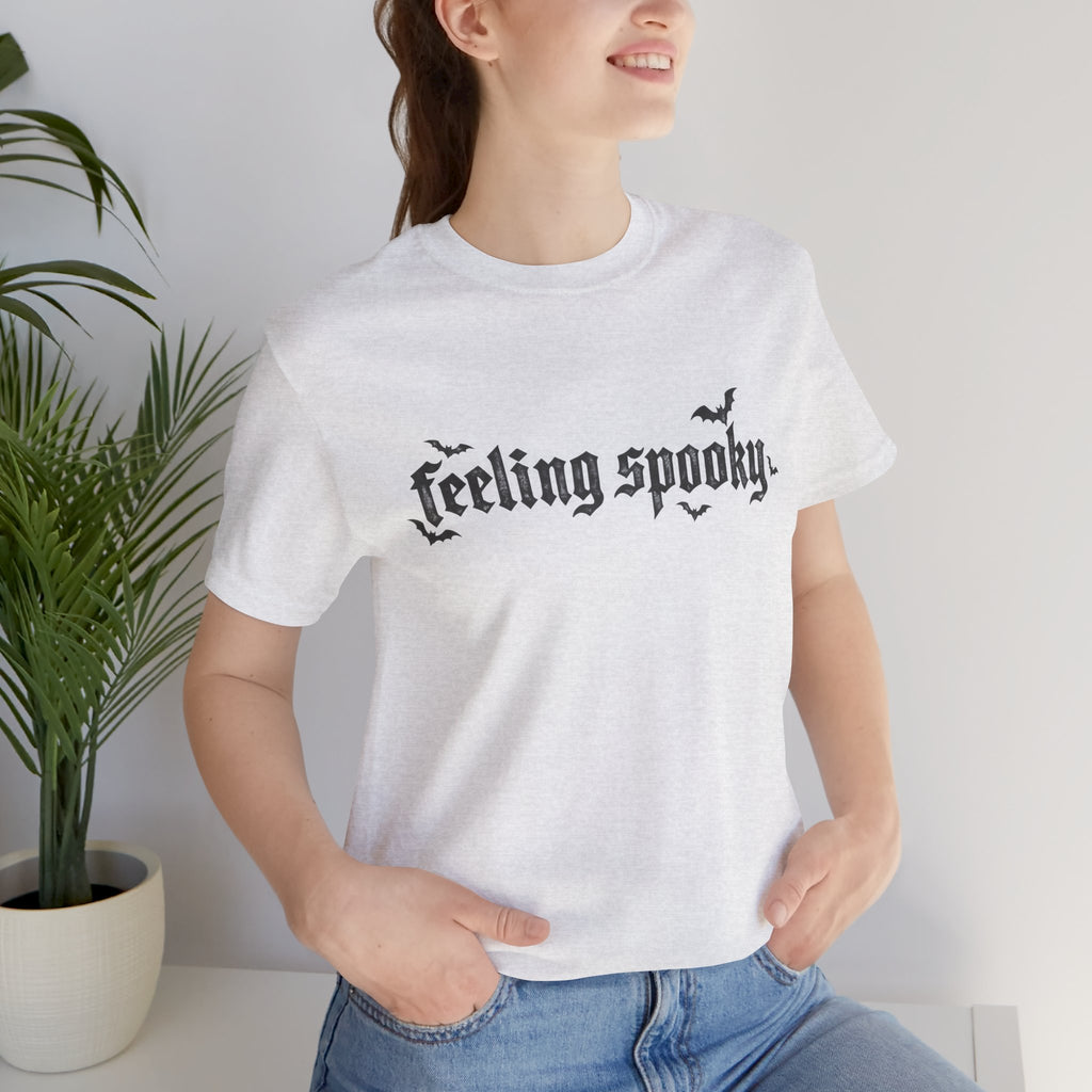 Feeling Spooky T-Shirt — Gothic Halloween Tee with Bats