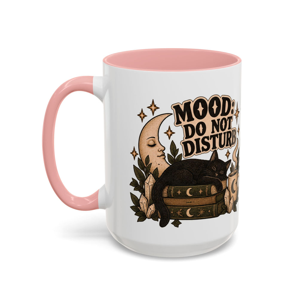 Mood: Do Not Disturb Mug — Sleepy Cat & Moon Ceramic Coffee Mug