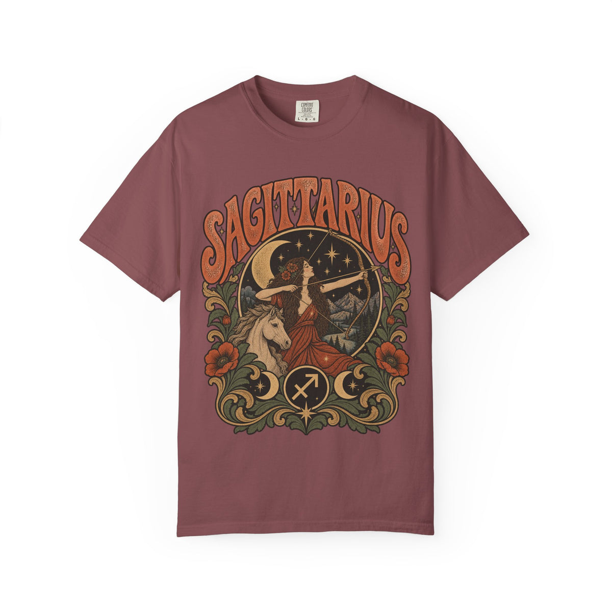 Sagittarius Zodiac T-Shirt — Retro Astrology Archer Design