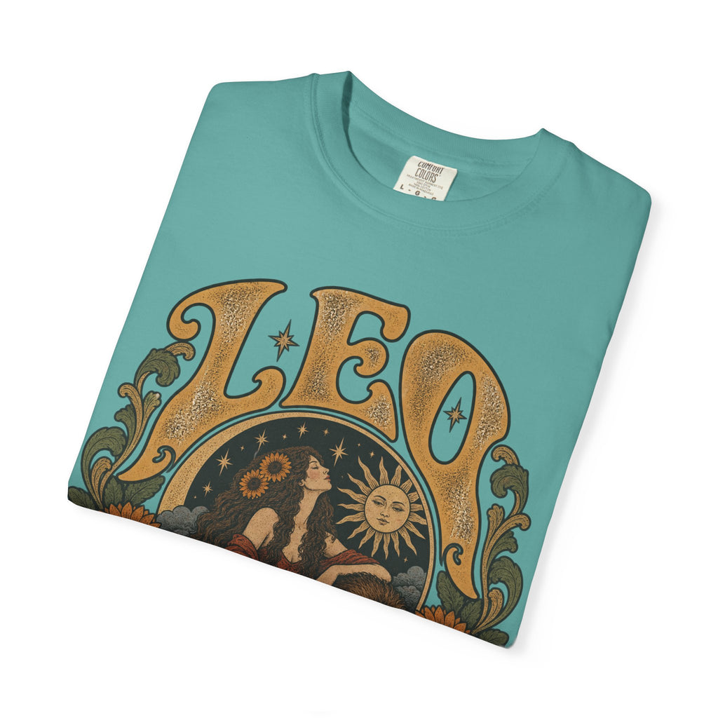 Leo Zodiac T-Shirt — Vintage Astrology Lion Graphic
