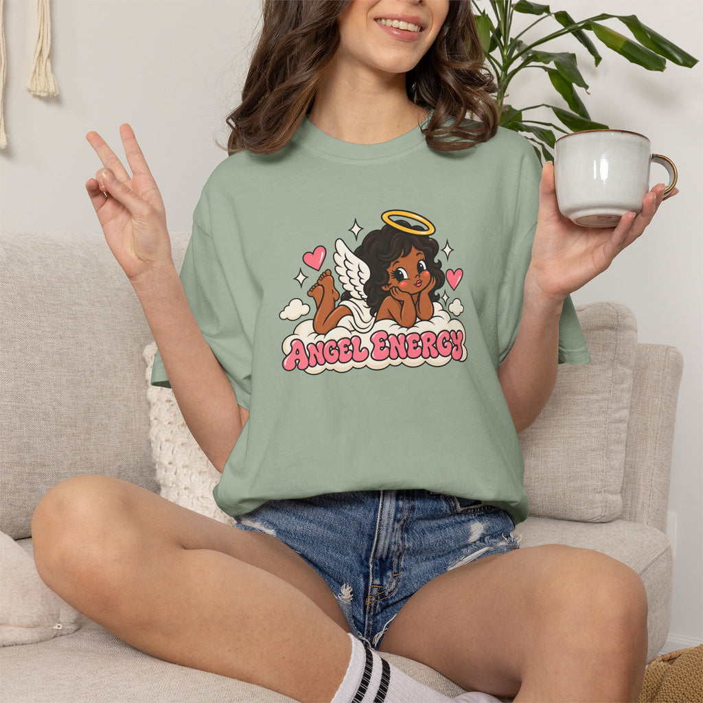 Angel Energy T-Shirt — Cute Retro Angel Graphic Tee