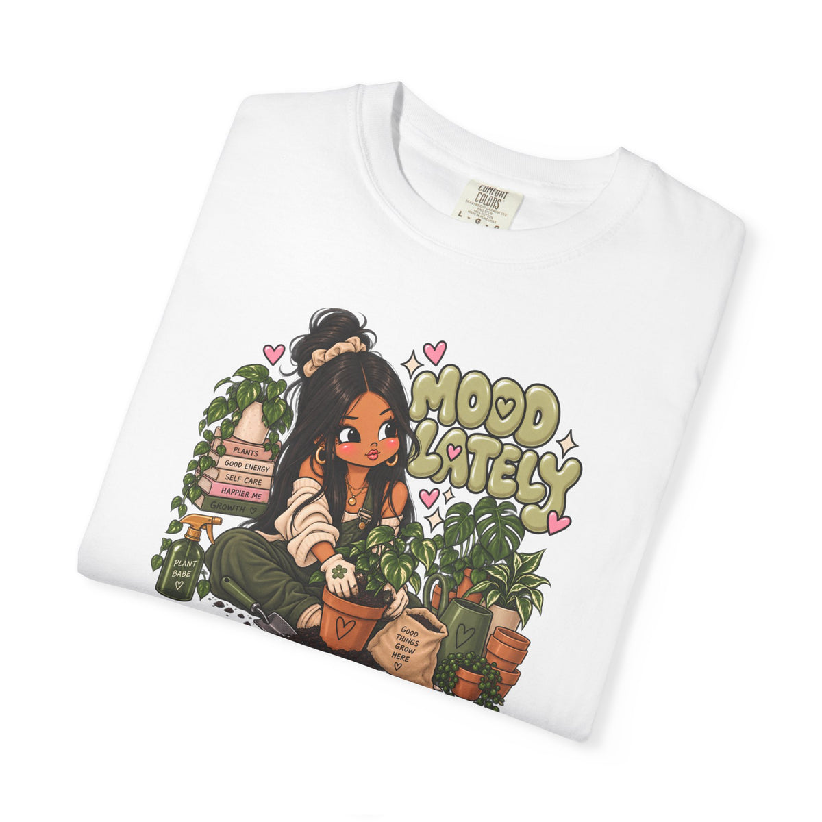Plant Lady T-Shirt — 'Plant Baby' Cute Girl with Houseplants Graphic Tee