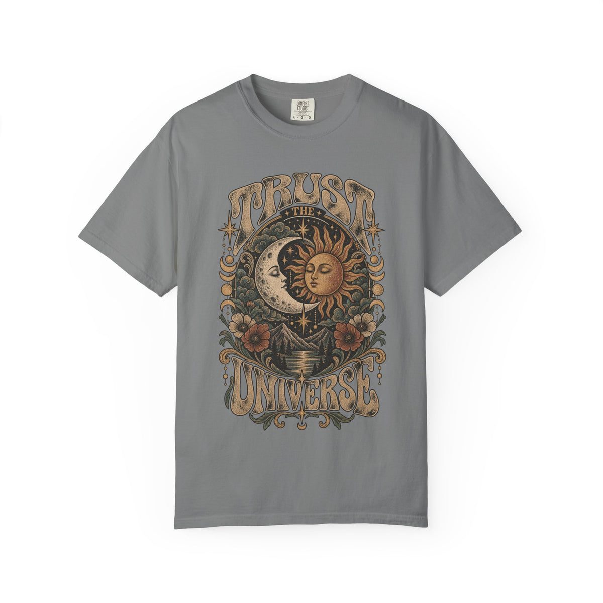 Trust The Universe Tee — Vintage Sun & Moon Celestial T-Shirt