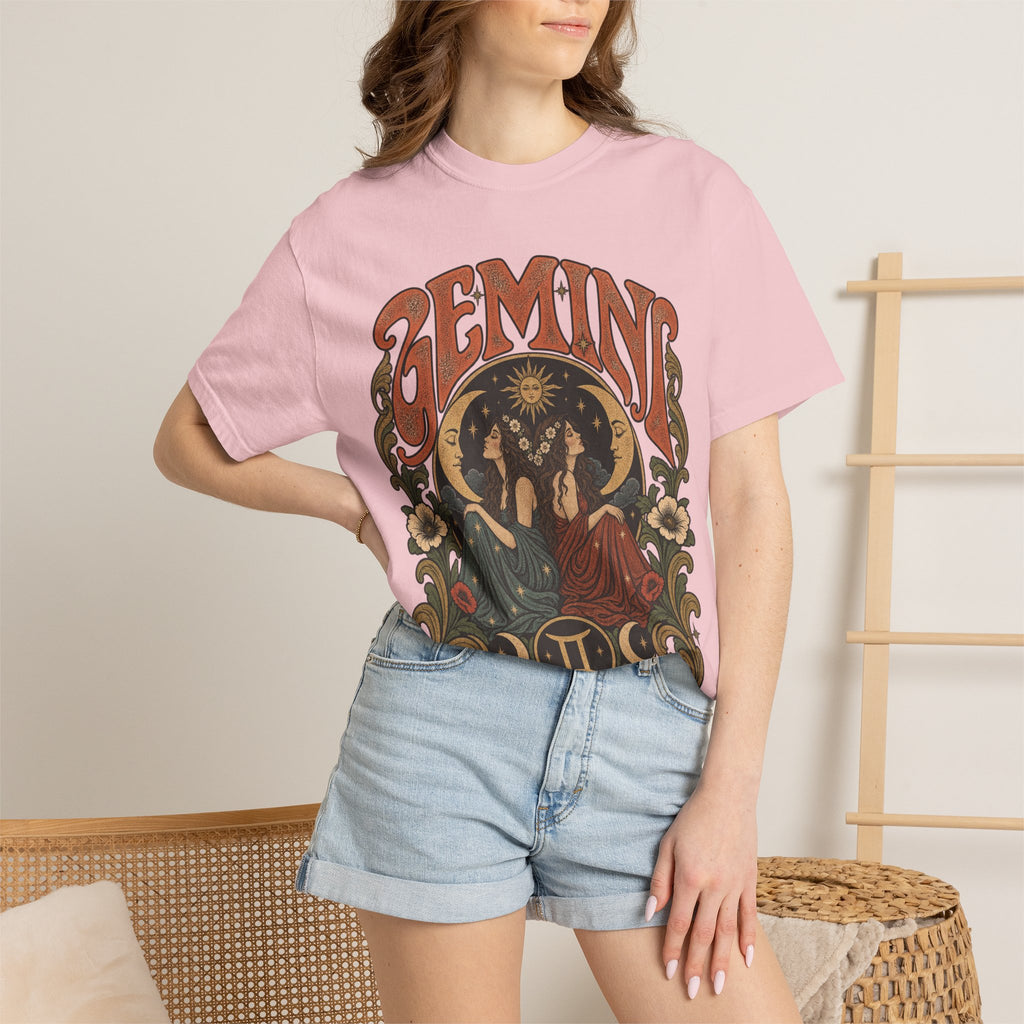 Gemini Zodiac T-Shirt — Vintage Astrological Graphic Tee