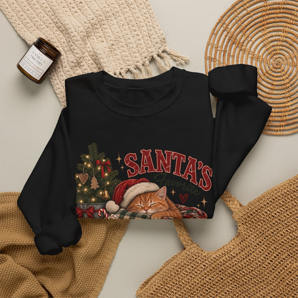 Christmas Sweatshirt — "Santa's Favorite" Cozy Holiday Crewneck