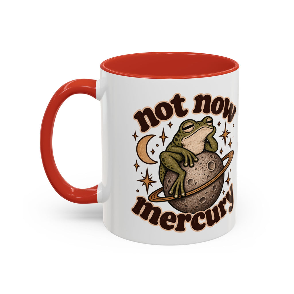 Not Now Mercury Mug — Retro Frog & Planet Ceramic Coffee Mug