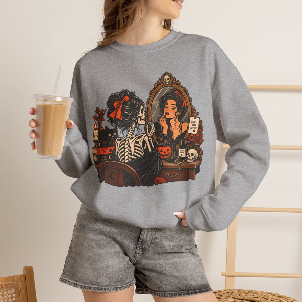 Skeleton Makeup Sweatshirt