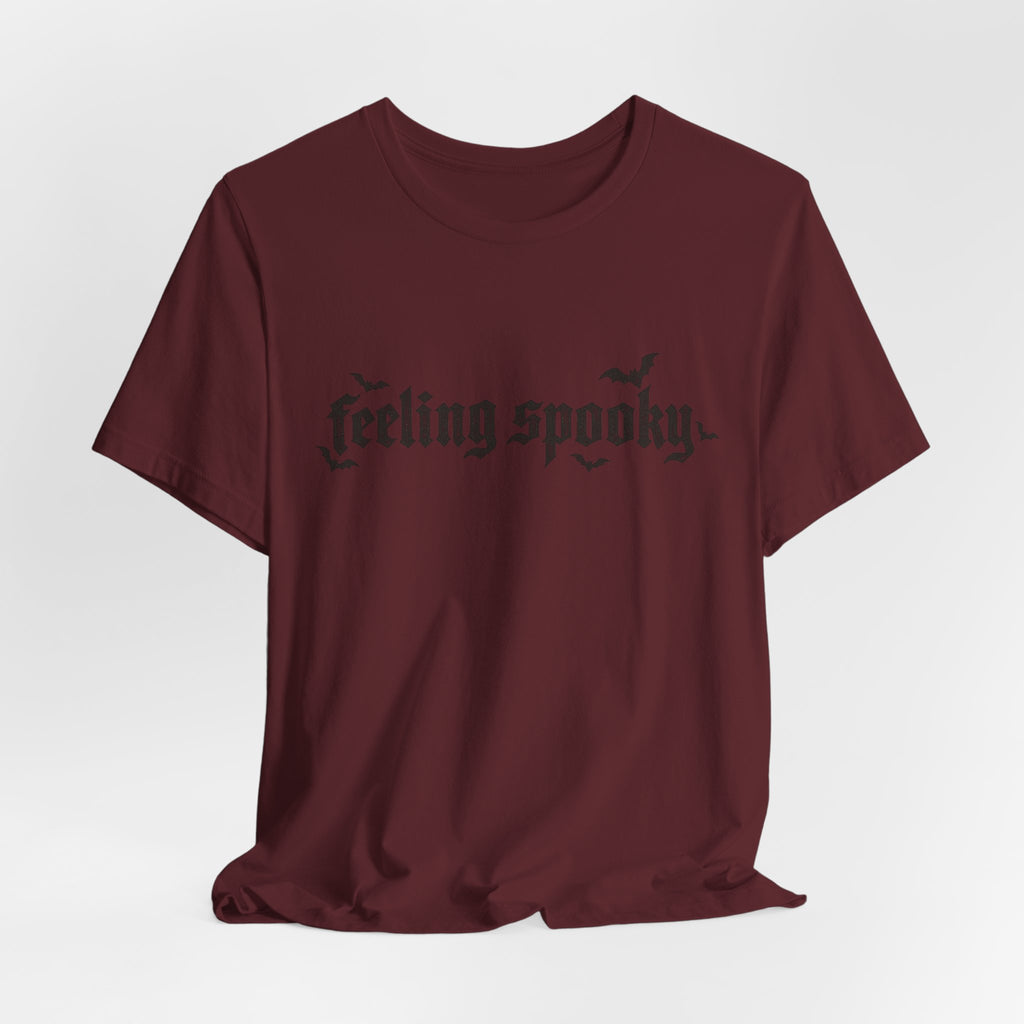 Feeling Spooky T-Shirt — Gothic Halloween Tee with Bats