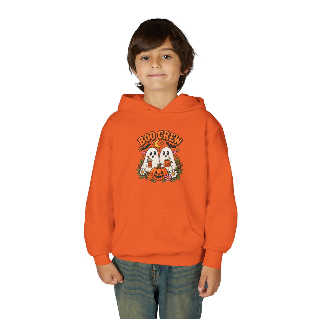Youth 'Boo Crew' Halloween Hoodie — Cute Ghosts & Pumpkin Kids Sweatshirt