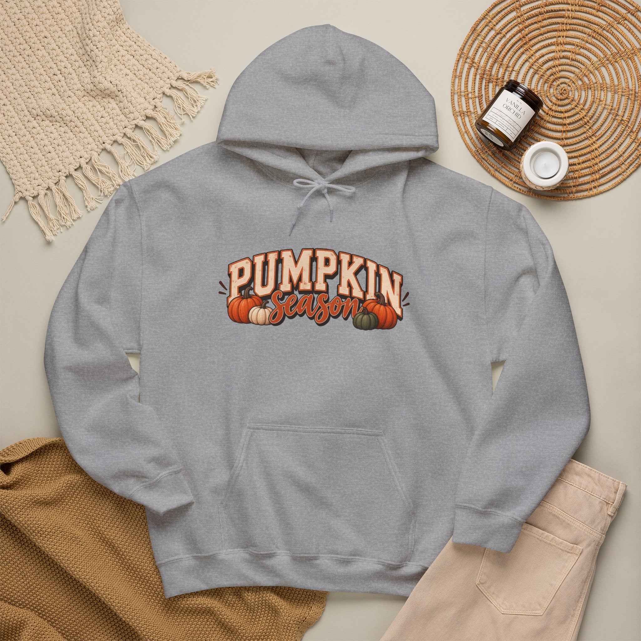 Pumpkin Season Hoodie — Autumn Pumpkin Graphic Sweatshirt
