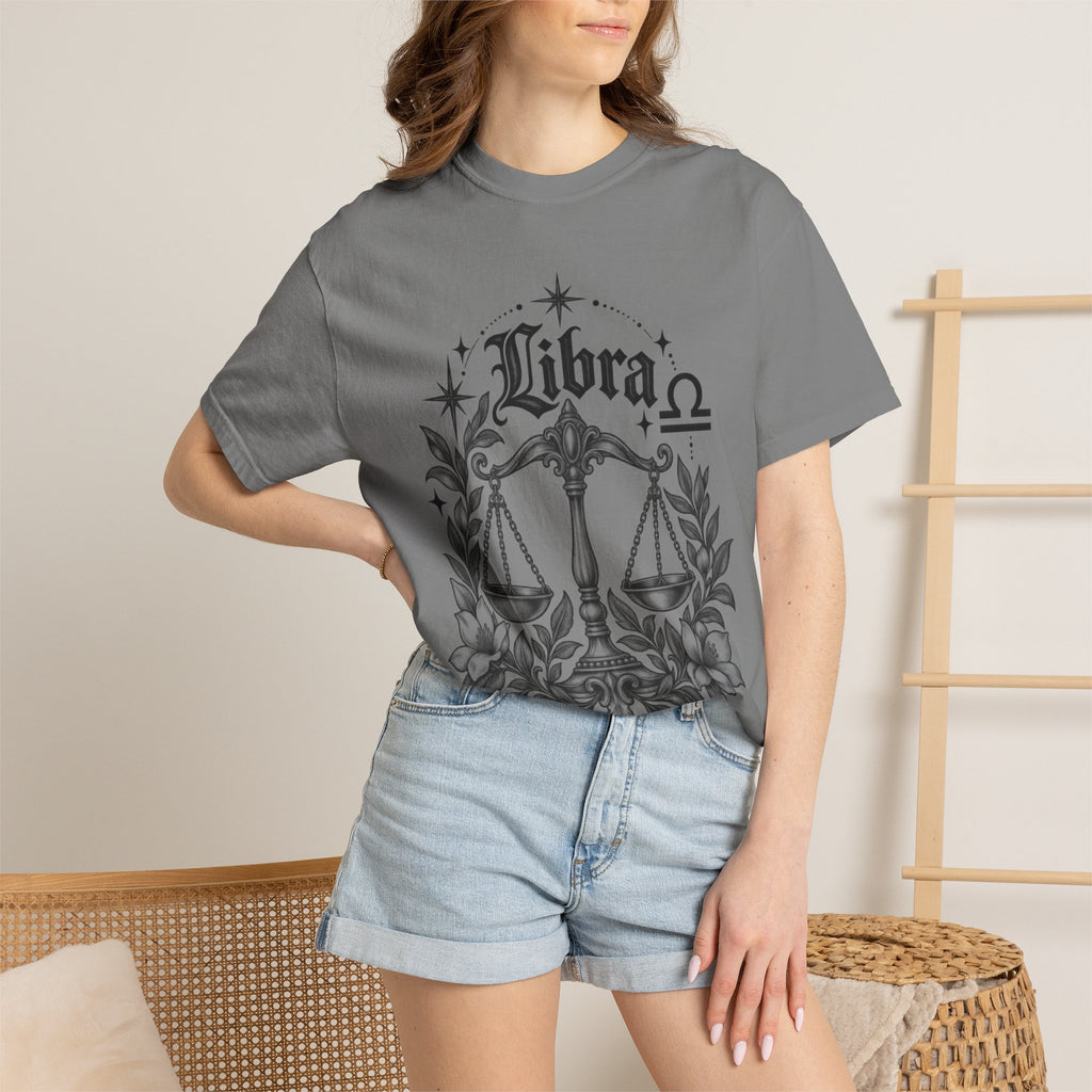 Libra Zodiac Scales T-Shirt — Astrological Sign Graphic Tee