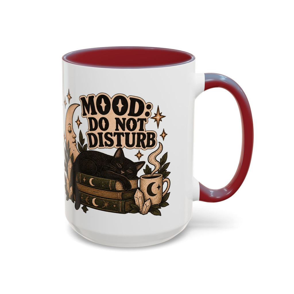 Mood: Do Not Disturb Mug — Sleepy Cat & Moon Ceramic Coffee Mug