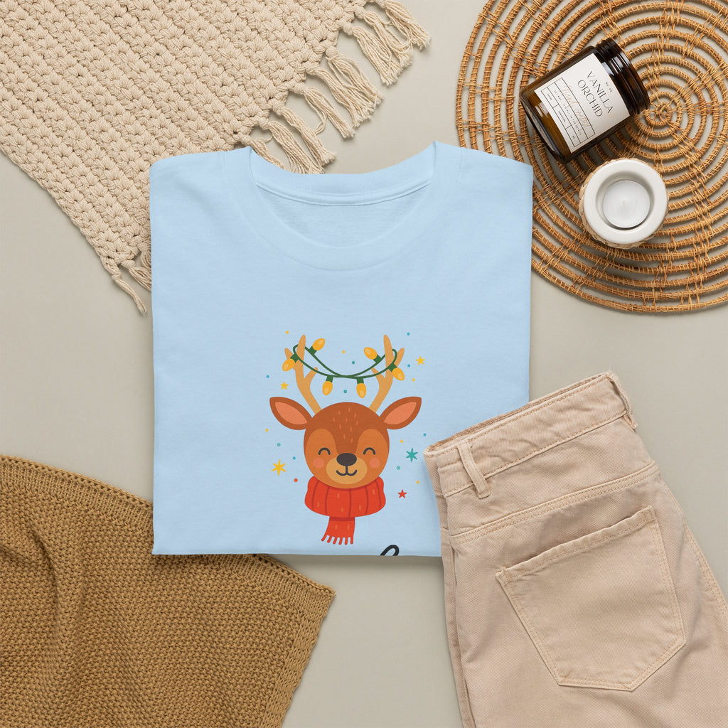 Joyful Reindeer Tee – Cute Holiday Christmas Shirt
