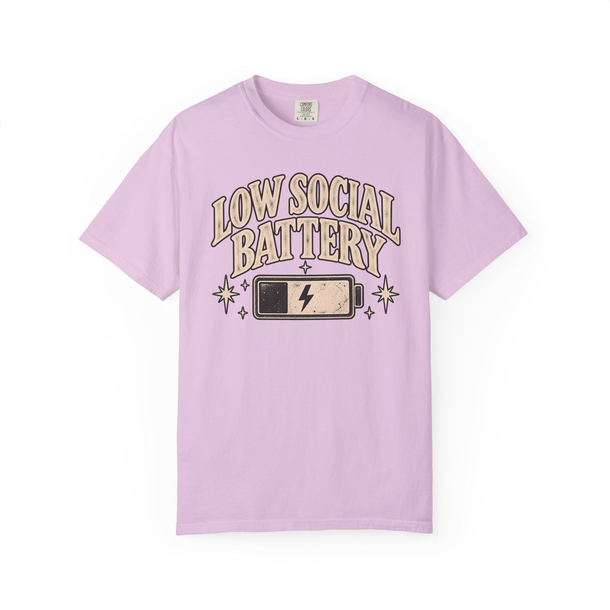 Low Social Battery Tee — Funny Introvert Graphic T-Shirt