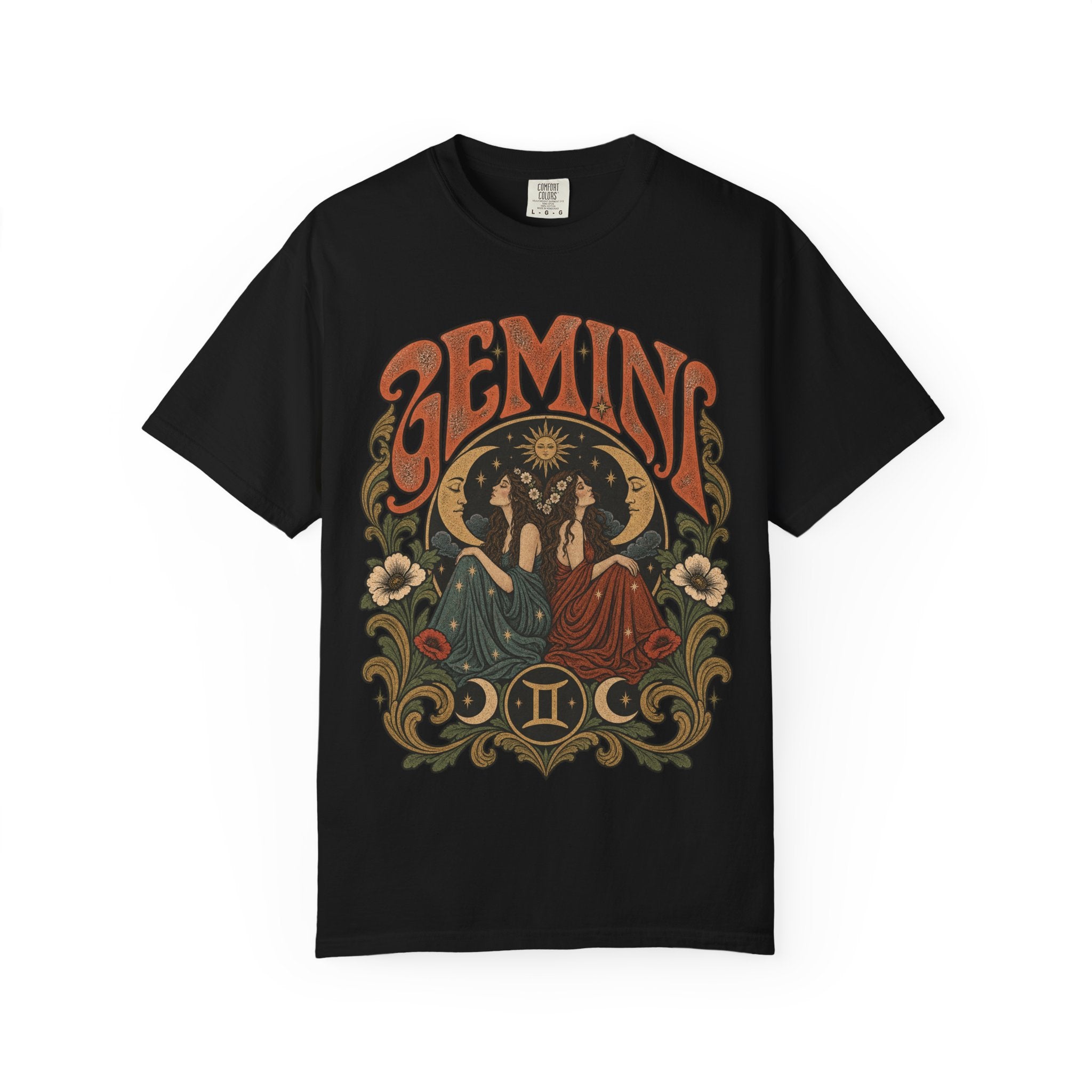 Gemini Zodiac T-Shirt — Vintage Astrological Graphic Tee
