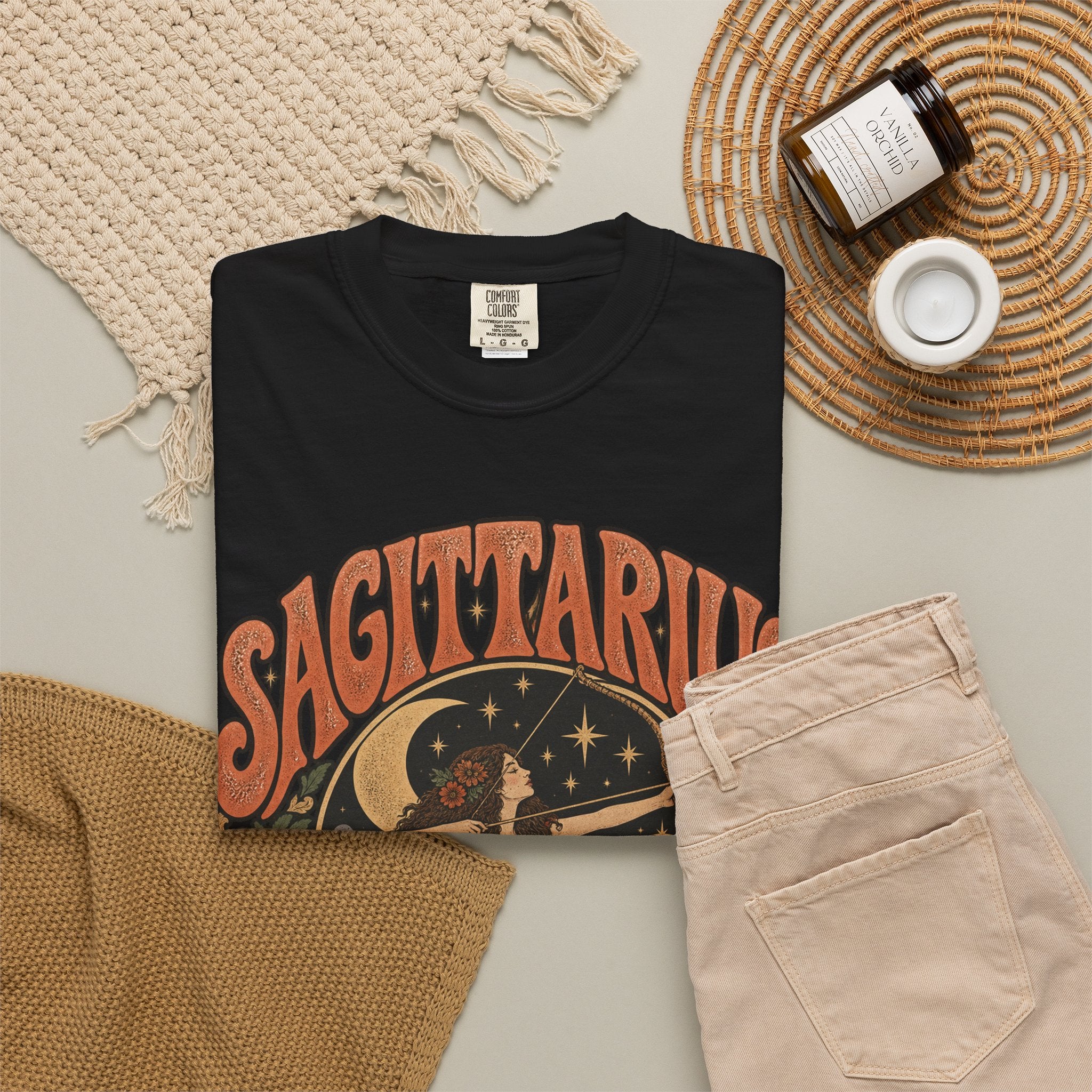 Sagittarius Zodiac T-Shirt — Retro Astrology Archer Design