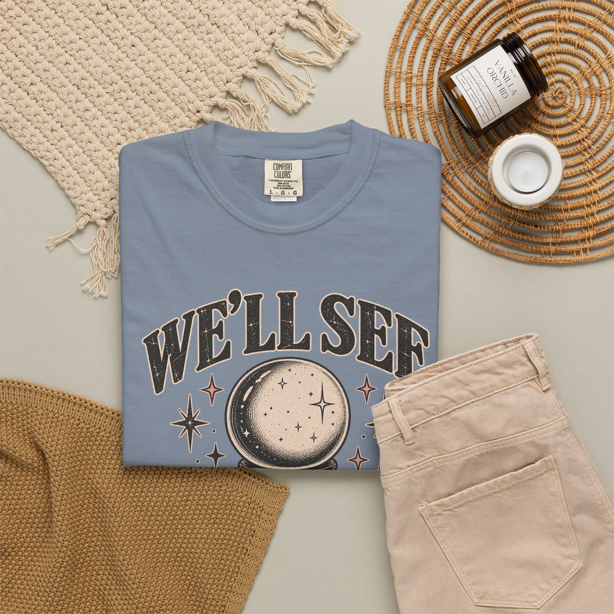 We'll See Crystal Ball Tee — Vintage Mystic Graphic T-Shirt